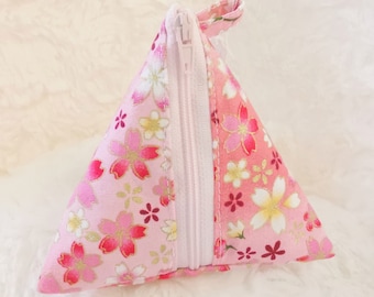 Triangle purse Cherry blossoms Sakura Japanese style