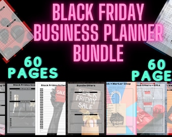 Planificador de negocios para el Black Friday / Paquete de planificación de 60 páginas (Descarga digital)