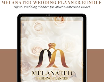 Planificador de bodas para novias afroamericanas, 2026/2027, paquete digital de 81 páginas (GoodNotes/Notability)