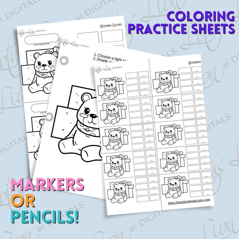 Coloring Pages for Alcohol Markers - Etsy