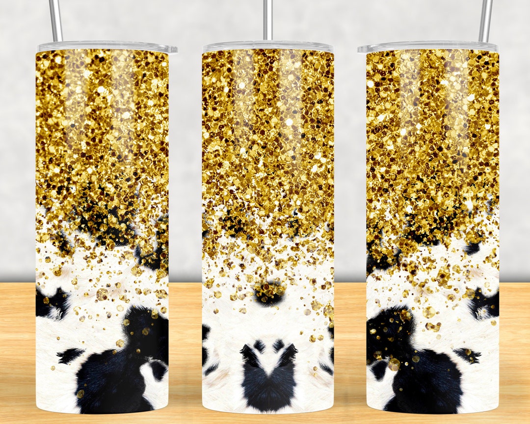 Cowhide Glitter Tumbler Png, Cowhide Tumbler Png 20oz Tumbler