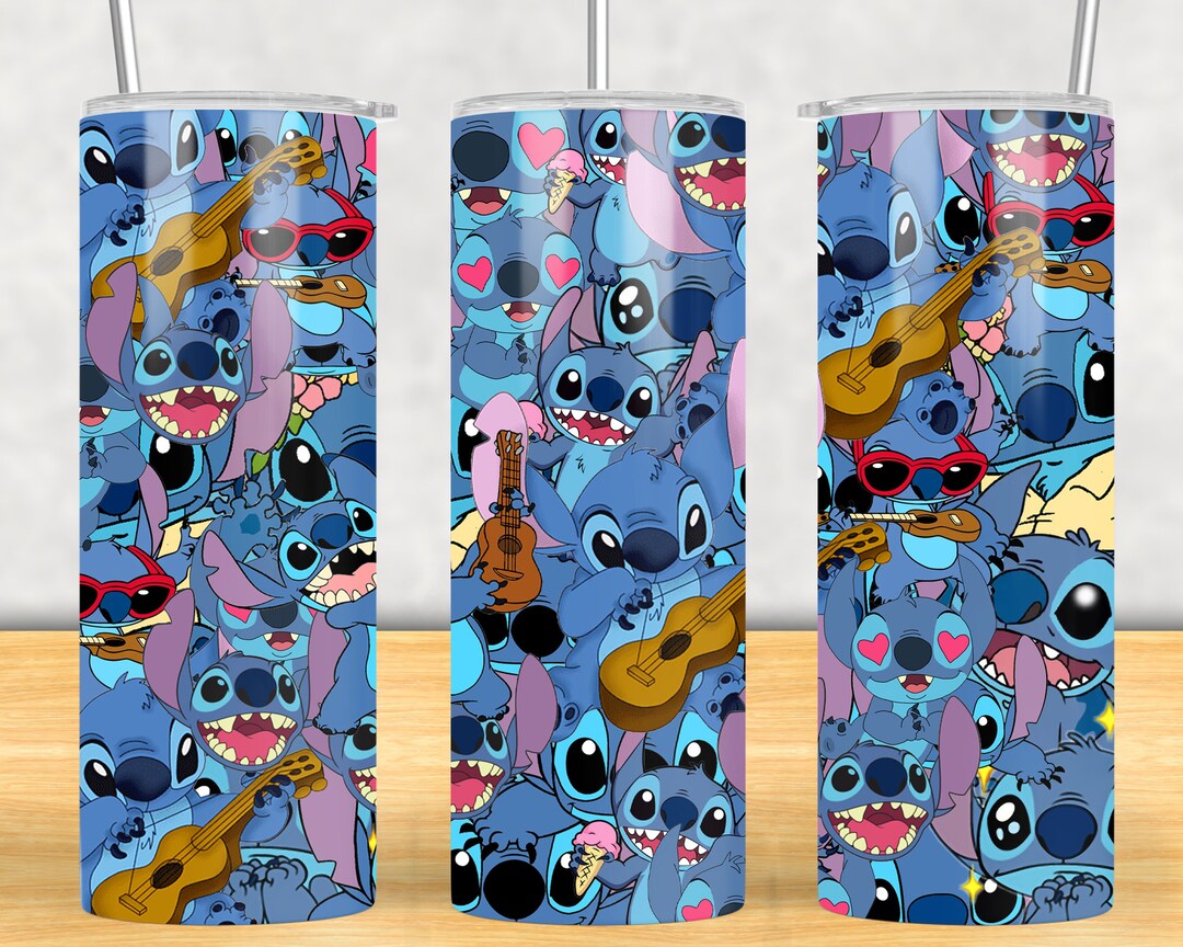 Stitch 300dpi 20oz STRAIGHT Skinny Tumbler Wrap/20oz Tumbler ...