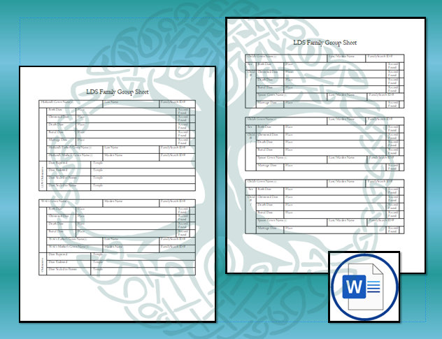 LDS Family Group Sheets - Family History Research - Etsy