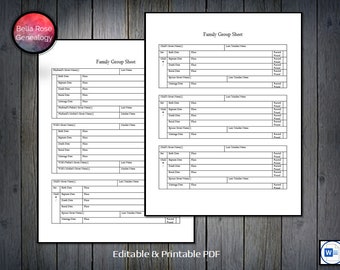 Family Group Sheet - Family History Research