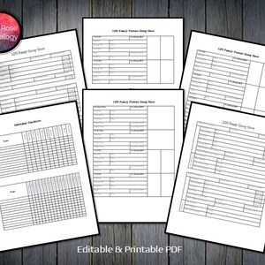May include: A set of printable LDS Family Group Sheets and Individual Checklists. The sheets are black and white and have a simple design. The text on the sheets includes "LDS Family Group Sheet" and "Individual Checklists".