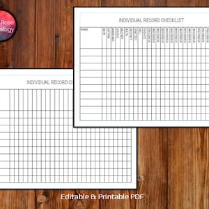 Checkliste für individuelle Eintragungen - Familiengeschichtsforschung