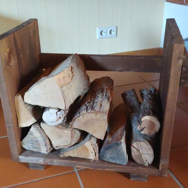 Kaminholzkiste Kaminholzregal Holzlege rustikal Holzstapler