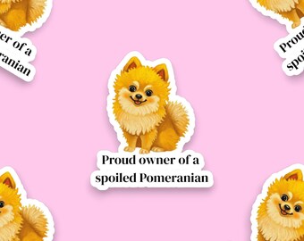 Pomeranian Dog Sticker | Pomeranian Lover Gift | Dog Journal Sticker | Vinyl Dog Sticker | Dog Laptop Sticker | Pomeranian Owner Gift