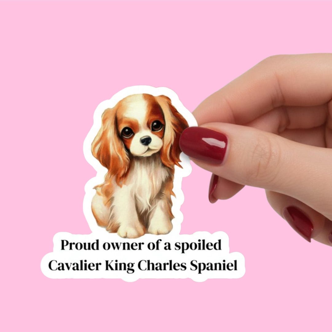 Cavalier King Charles Spaniel Sticker | Cavalier Spaniel Mom | Cavalier ...