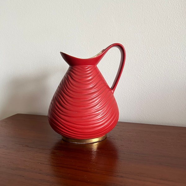 Vintage Mid-Century Red West Germany Vase