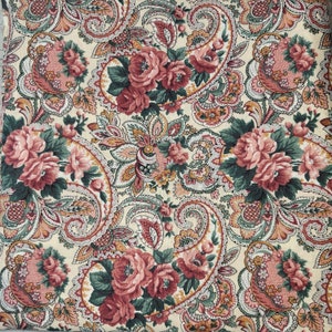 Vintage paisley and floral cranston fabric sold by the yard