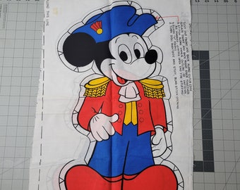 Walt disney productions mickey mouse drummer boy pillow/doll panel