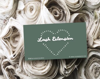 Wimpernverlängerung Nachsorge | Wimpernverlängerung Pflegekarten | Pflegekarten für Wimpernverlängerungen | Lash Pflegekarten | Lash Artist | Wimpern