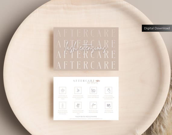 Aftercare | Lash Aftercare Cards | Lash Extension Aftercare Cards | Aftercare Cards Eyelash Extensions | Care Cards Eyelash Extensions