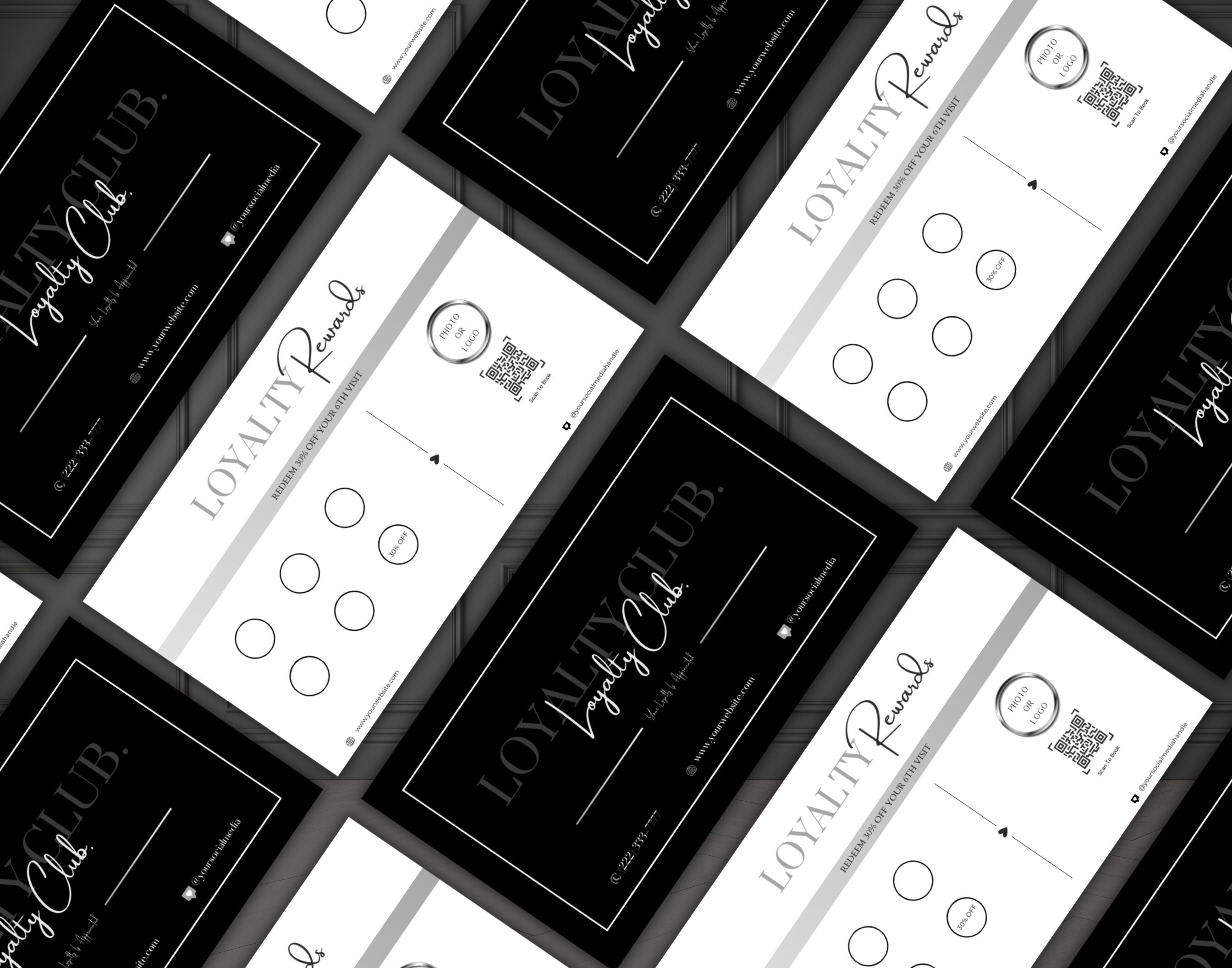 Fully Editable Loyalty Card Loyalty Card Template Digital Loyalty Card ...