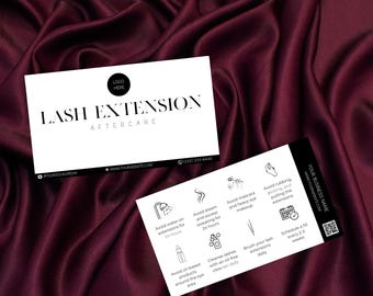 Wimpernverlängerung Nachsorge Karte | Wimpernverlängerung Pflege | Wimpernverlängerung | Pflege Karten Wimpernverlängerung | Nachmittagskarten | Wimpern Pflege