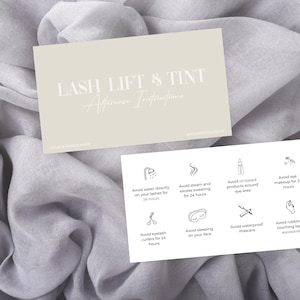 Nazorgkaarten wimperlifting en tint | Wimperlifting en tinting | Nazorgkaarten voor wimperlifting en verven | Nazorg wimperlifting | Nazorg voor het verven van wimpers