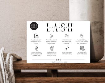 Pflege Karte Wimpernverlängerung | Wimpernverlängerung Pflegekarte | Lash Pflege Karte | Pflege Karte Wimpern | Wimpernverlängerung | Lash
