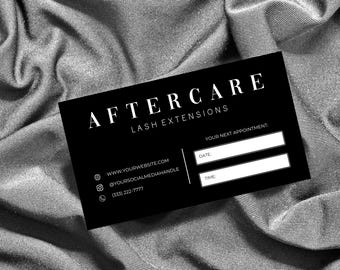 Lash Pflege | Pflegekarten Wimpernverlängerung | Wimpernverlängerung-Nachsorgekarten | Pflege Karten Wimpernverlängerung | Lash Pflegekarten