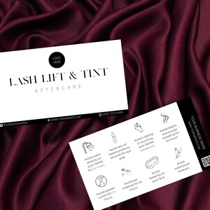 Wimperlifting en tinting | Onderhoudskaarten wimperlifting en tinting | Nazorgkaarten voor wimperlifting en tinting | Nazorgkaarten Wimpers | Nazorgkaarten wimper
