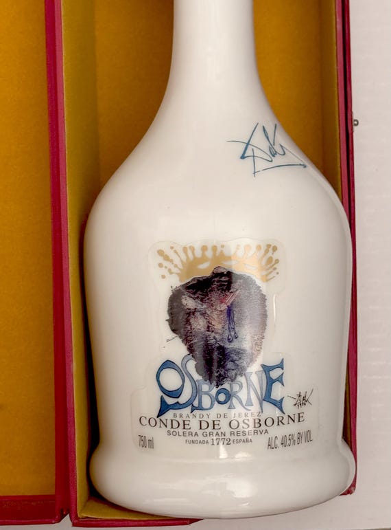 Salvador Dali Designed Osborne Brandy Bottle & Case - Etsy