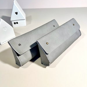 Leren etui, leren etui, make-uptasje, penorganizer