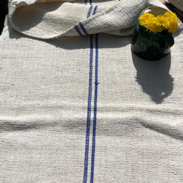 Vintage Hungarian grain sack, table linen (gs2)