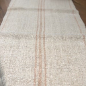 Sacco di grano ungherese vintage a strisce color caramello (rx23)