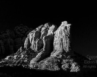 COFFEEPOT ROCK Sedona Scenic Southwest Landscape Photography Black and White Photography Fine Art Wall Art Home Decor Southwest