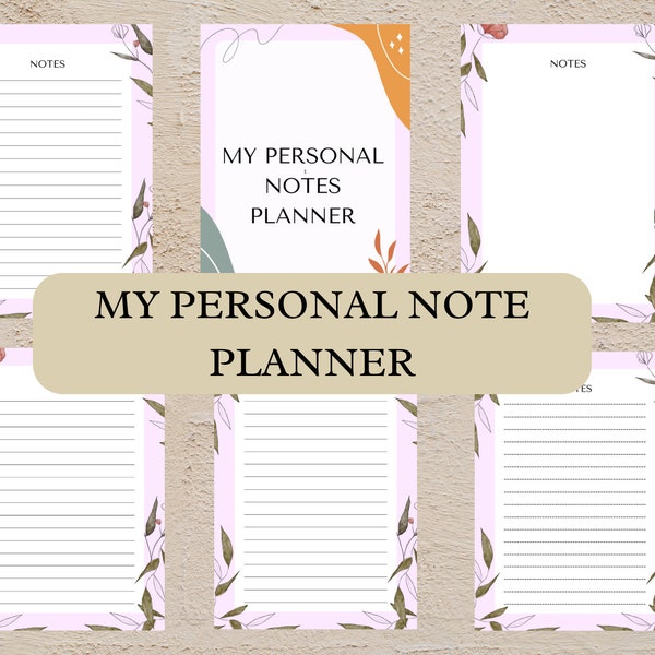 My Personal Notes - Etsy