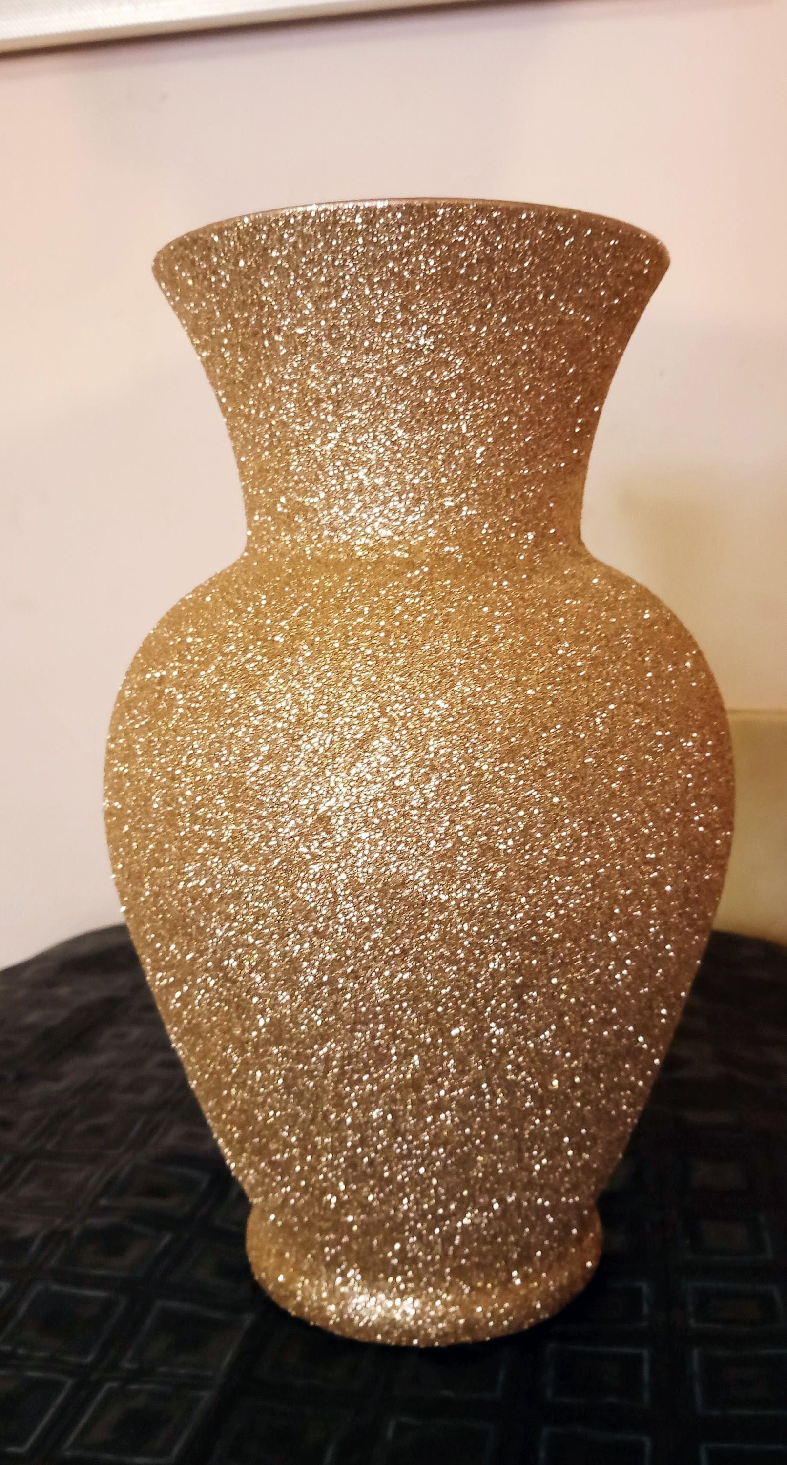 Gold Glitter Vase Etsy