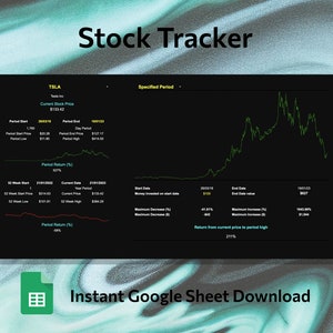 Stock Tracker / Stock Watchlist / Investment Scanner Dynamic Google Sheet