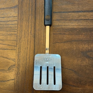 Vintage EKCO USA Black Handled Spatula 12&quot;