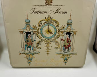 Lata de galletas con forma de reloj vintage de Fortnum and Mason