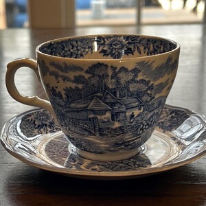 Set of 3 Vintage Salem China Co. English Village Cup and Saucer