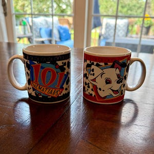 Vintage Set of 2 101 Dalmatians Coffee Cups