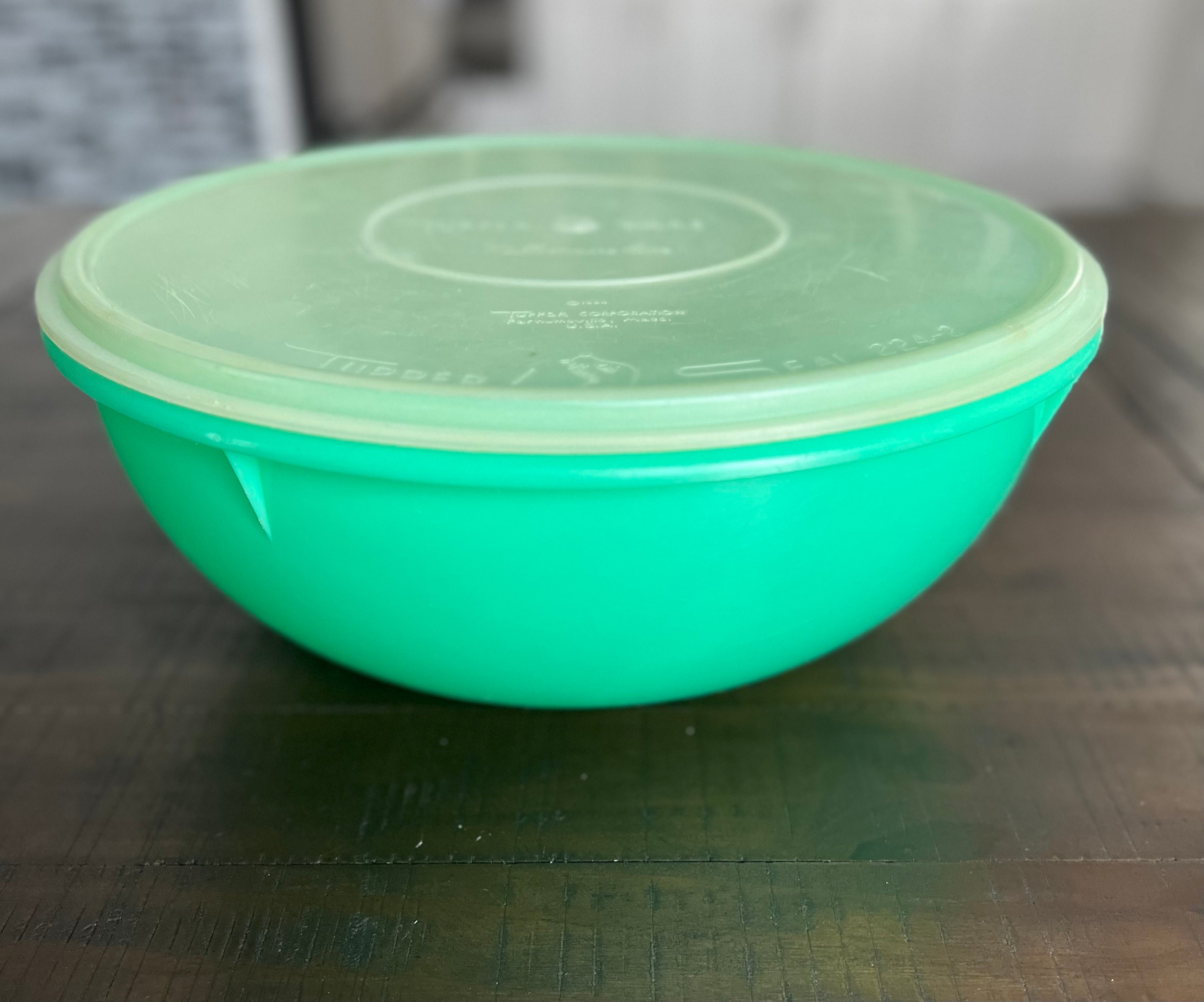 Tupperware Fix N Mix Bowl, Jade Green Large Salad Bowl With Lid