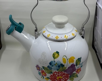 Vintage Pioneer Woman Blooming Bouquet Tea Kettle