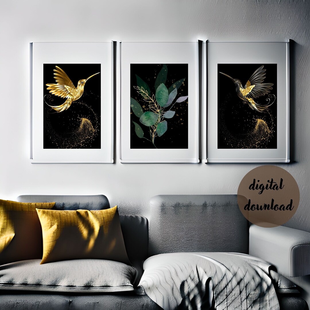 Modern Digital Art, Wall Art Set of 3, Wall Art, Printable Wall Art
