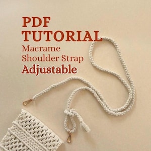 Macrame Adjustable Bag Strap Tutorial | Boho cross body Strap DIY (PDF Pattern)