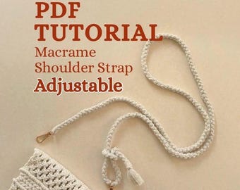 Tutorial de correa ajustable para bolso de macramé / Correa cruzada estilo bohemio DIY (Patrón PDF)