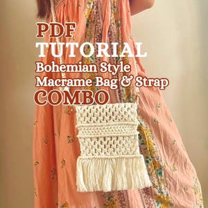Macrame Bag PDF Tutorial: Boho Style with Adjustable Strap (Beginner Friendly)