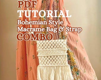 Macrame Bag PDF Tutorial: Boho Style with Adjustable Strap (Beginner Friendly)