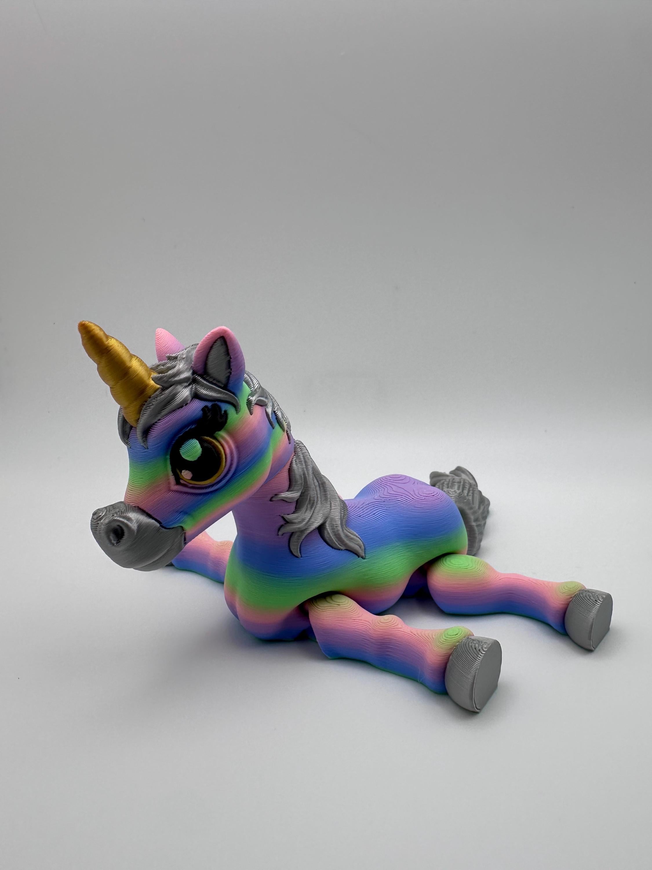 Unicorn & Alicorn Articulated Fidget - 3D Print - Matte Pastel