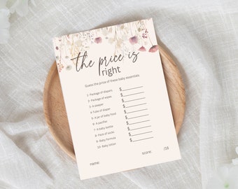 Wildflower Baby Shower Games: 22 Printable Games (TEMPLATE) 004