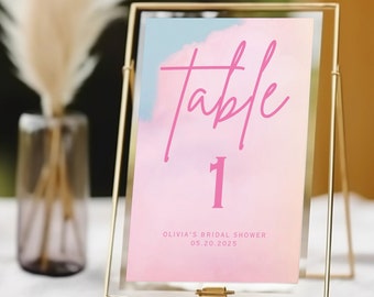 Lover Table Number Cards, Bridal Shower Table Numbers, T Swift Bridal Shower, Lover Bridal Shower, Wedding Table Number, TEMPLATE, 006