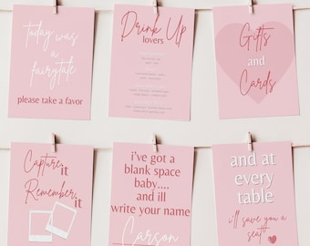 T Swift Bridal Shower Signs: Love Story Decor TEMPLATE (Digital Download)