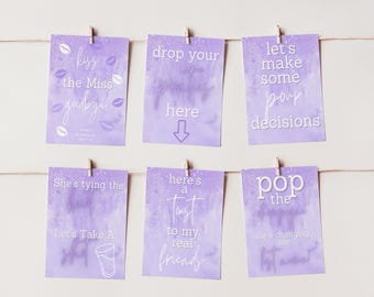 Lavender Haze Bachelorette Party Signs, T Swift Theme, Purple Bach, TEMPLATE, 016