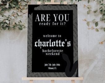 Letrero de bienvenida para despedida de soltera: plantilla personalizable