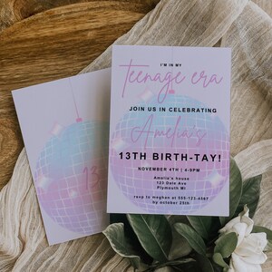 Teenage Era Party Invite - Eras tour theme - Swiftie birthday invite, Taylor theme birthday invite - printable invite - INSTANT DOWNLOAD